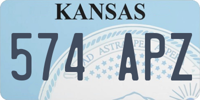 KS license plate 574APZ