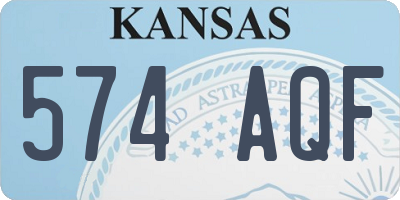 KS license plate 574AQF