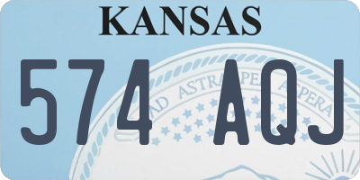 KS license plate 574AQJ