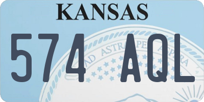 KS license plate 574AQL
