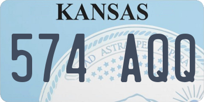 KS license plate 574AQQ