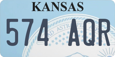 KS license plate 574AQR