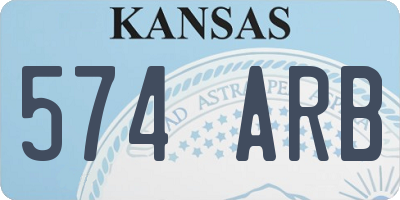 KS license plate 574ARB