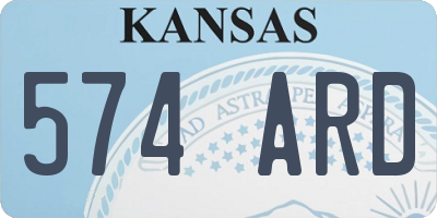 KS license plate 574ARD