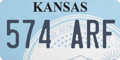 KS license plate 574ARF