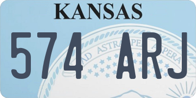 KS license plate 574ARJ