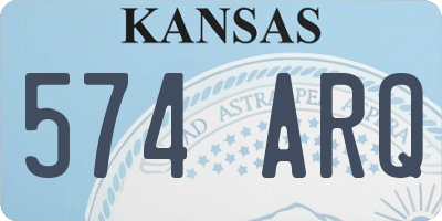 KS license plate 574ARQ
