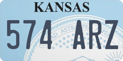KS license plate 574ARZ