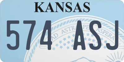 KS license plate 574ASJ