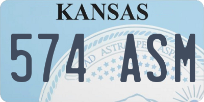 KS license plate 574ASM