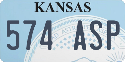 KS license plate 574ASP