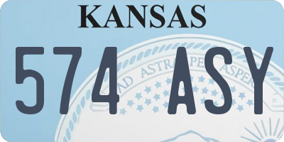 KS license plate 574ASY