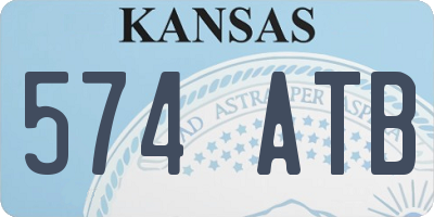 KS license plate 574ATB