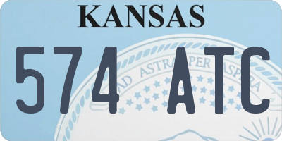 KS license plate 574ATC