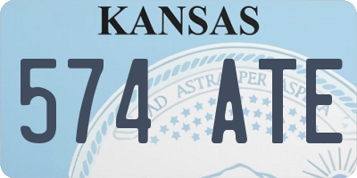 KS license plate 574ATE