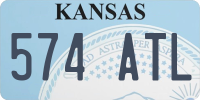 KS license plate 574ATL