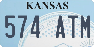 KS license plate 574ATM