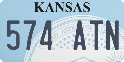 KS license plate 574ATN