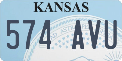 KS license plate 574AVU