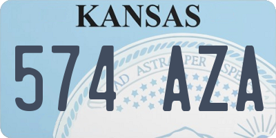 KS license plate 574AZA