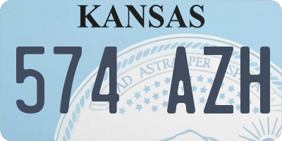 KS license plate 574AZH