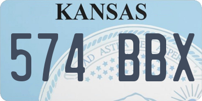 KS license plate 574BBX