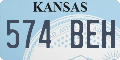 KS license plate 574BEH