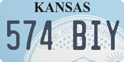 KS license plate 574BIY