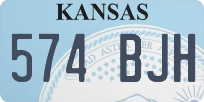 KS license plate 574BJH