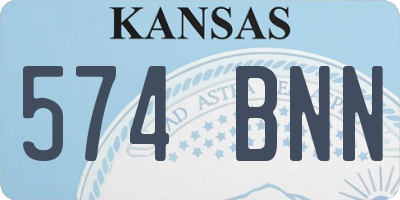 KS license plate 574BNN