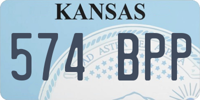KS license plate 574BPP
