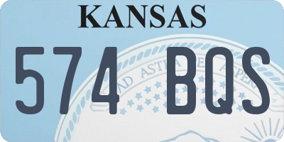 KS license plate 574BQS