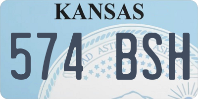 KS license plate 574BSH