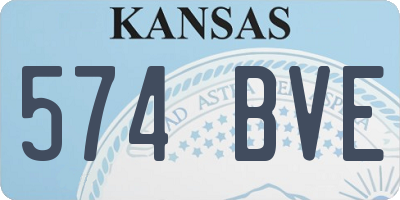 KS license plate 574BVE