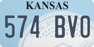 KS license plate 574BVO