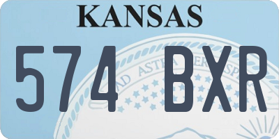 KS license plate 574BXR