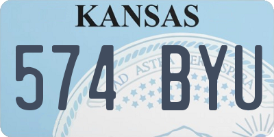 KS license plate 574BYU