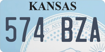 KS license plate 574BZA