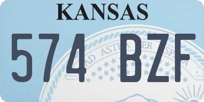 KS license plate 574BZF