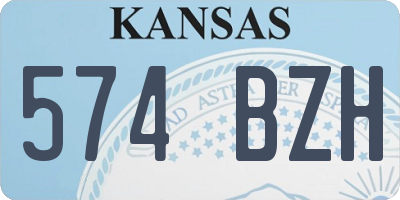 KS license plate 574BZH