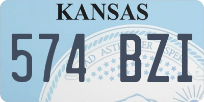 KS license plate 574BZI