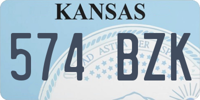 KS license plate 574BZK