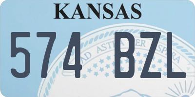 KS license plate 574BZL