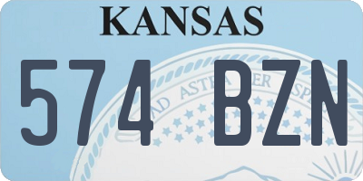KS license plate 574BZN