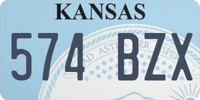 KS license plate 574BZX