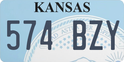 KS license plate 574BZY