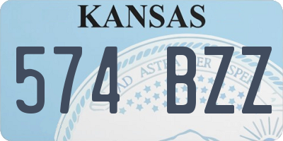 KS license plate 574BZZ