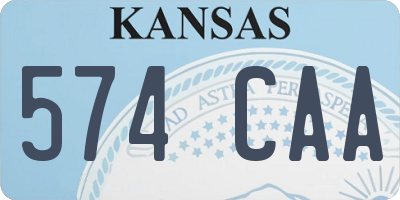 KS license plate 574CAA