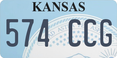 KS license plate 574CCG