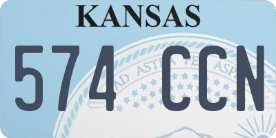 KS license plate 574CCN